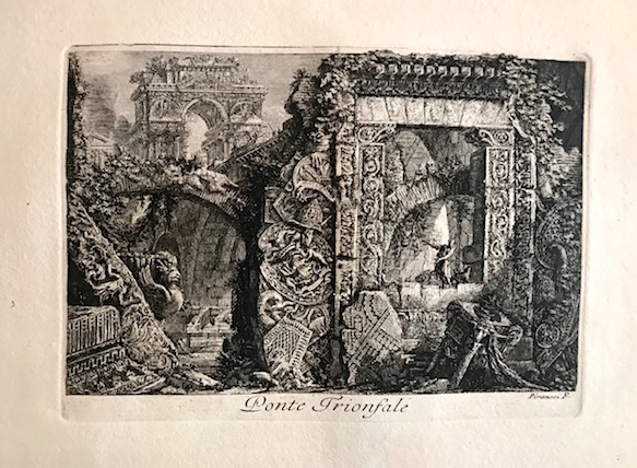 Piranesi Giovanni Battista (1720-1778) Ponte Trionfale 1761 Roma (si vendono presso l'Autore nel palazzo del Signor Conte Tomati su la strada Felice alla Trinità  de' Monti)